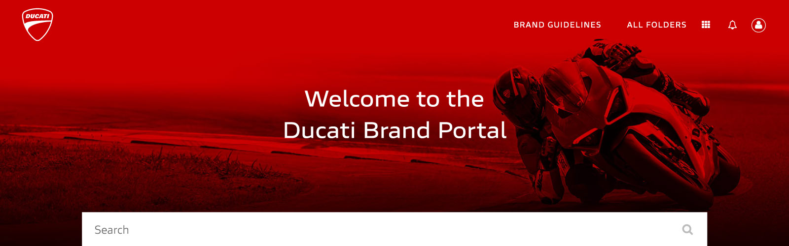 Ducati Brand Portal Homepage Hero
